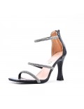 Faux leather heeled sandal