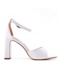 Faux leather heeled sandal