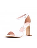 Faux leather heeled sandal