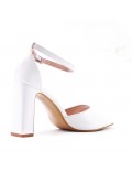 Faux leather heeled sandal