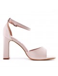 Faux leather heeled sandal