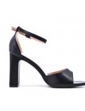 Faux leather heeled sandal