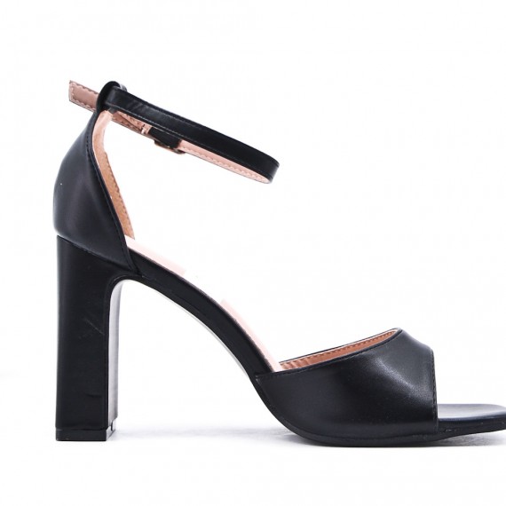 Faux leather heeled sandal