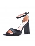 Faux leather heeled sandal