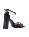 Faux leather heeled sandal