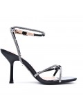 Faux leather heeled sandal