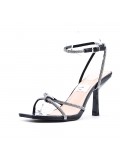 Faux leather heeled sandal