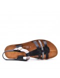 Flat sandals in faux leather for women