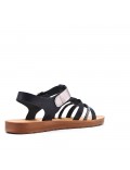 Flat sandals in faux leather for women