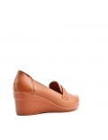 Wedge shoe faux leather for women