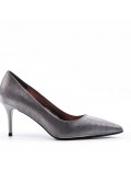 Women's faux leather heeled pumps