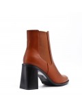 Faux leather ankle boot