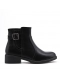 Faux leather ankle boot