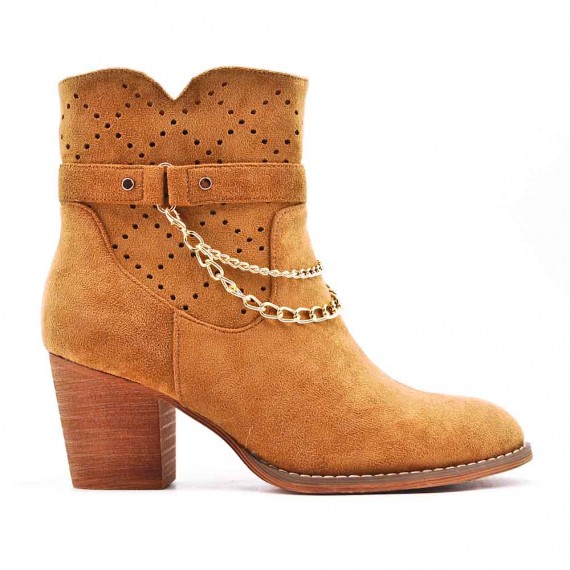 Ankle boot in faux suede