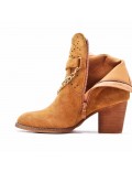 Ankle boot in faux suede