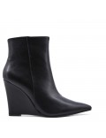 Faux leather ankle boot