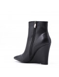 Faux leather ankle boot