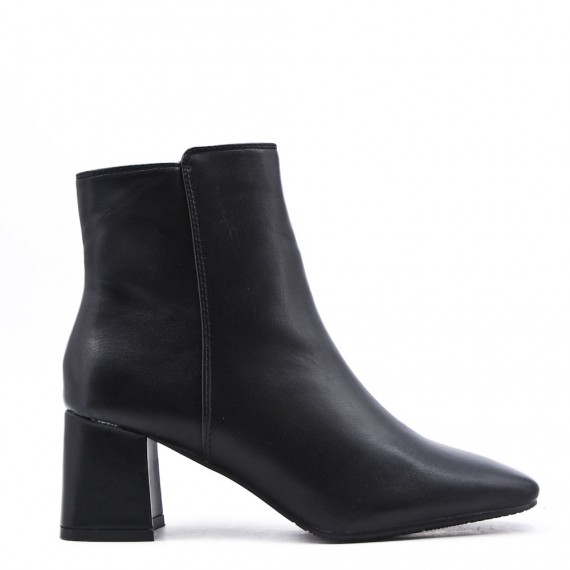 Faux leather ankle boot