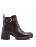 Faux leather ankle boot