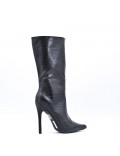 Faux leather ankle boot