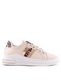 Women's faux leather lace up sneaker