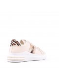 Women's faux leather lace up sneaker