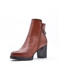 Faux leather ankle boot