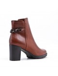 Faux leather ankle boot