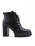 Faux leather ankle boot