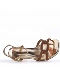 Faux leather heeled sandal