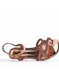 Faux leather heeled sandal