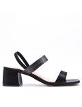 Faux leather heeled sandal