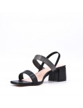 Faux leather heeled sandal