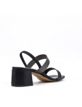 Faux leather heeled sandal