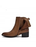 Faux leather ankle boot