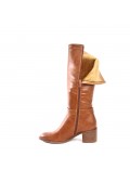 Faux leather ankle boot