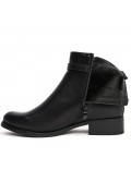 Faux leather ankle boot