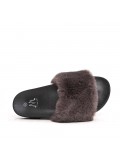 Grande Taille 41-44 - Claquette hiver en fourrure