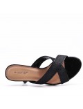 Faux leather heeled sandal