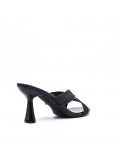 Faux leather heeled sandal