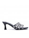 Faux leather heeled sandal