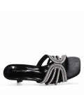 Faux leather heeled sandal