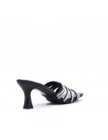 Faux leather heeled sandal