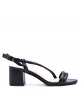 Faux leather heeled sandal