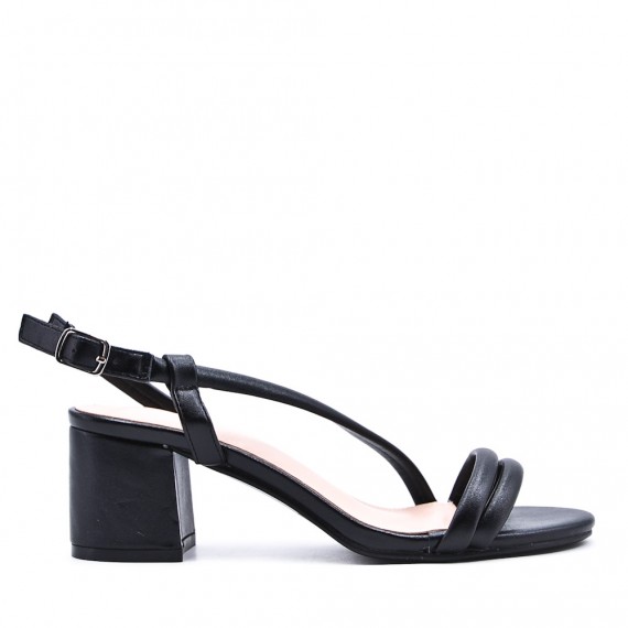 Faux leather heeled sandal