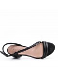 Faux leather heeled sandal