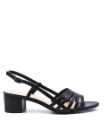 Faux leather heeled sandal