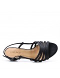 Faux leather heeled sandal