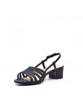 Faux leather heeled sandal