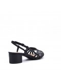 Faux leather heeled sandal